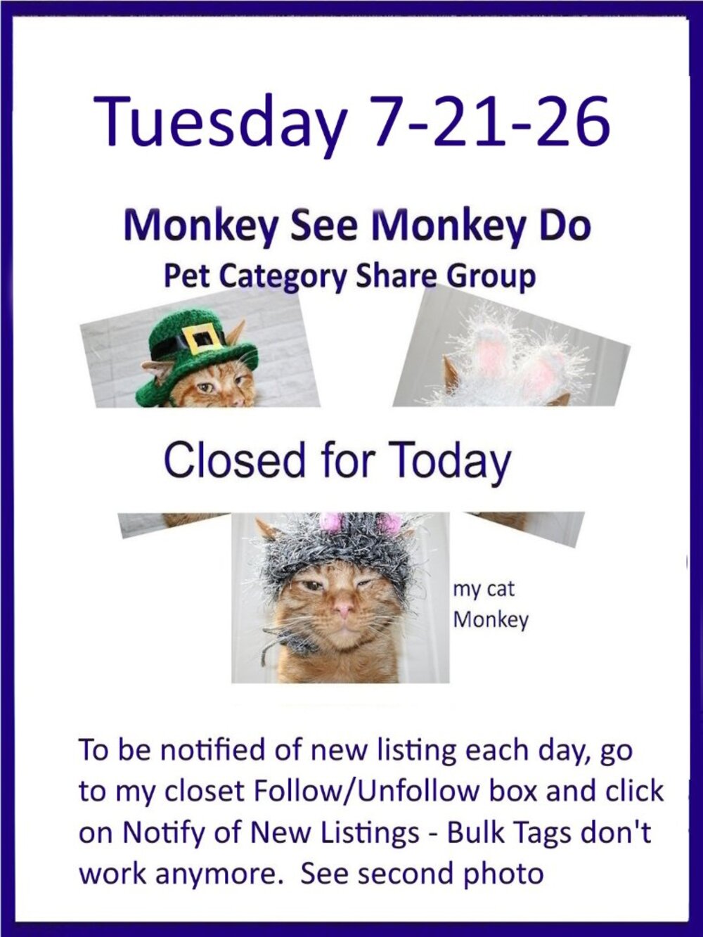 Tuesday 7-21-26 Dog Cat Small Animal Pet Share Discussion Group